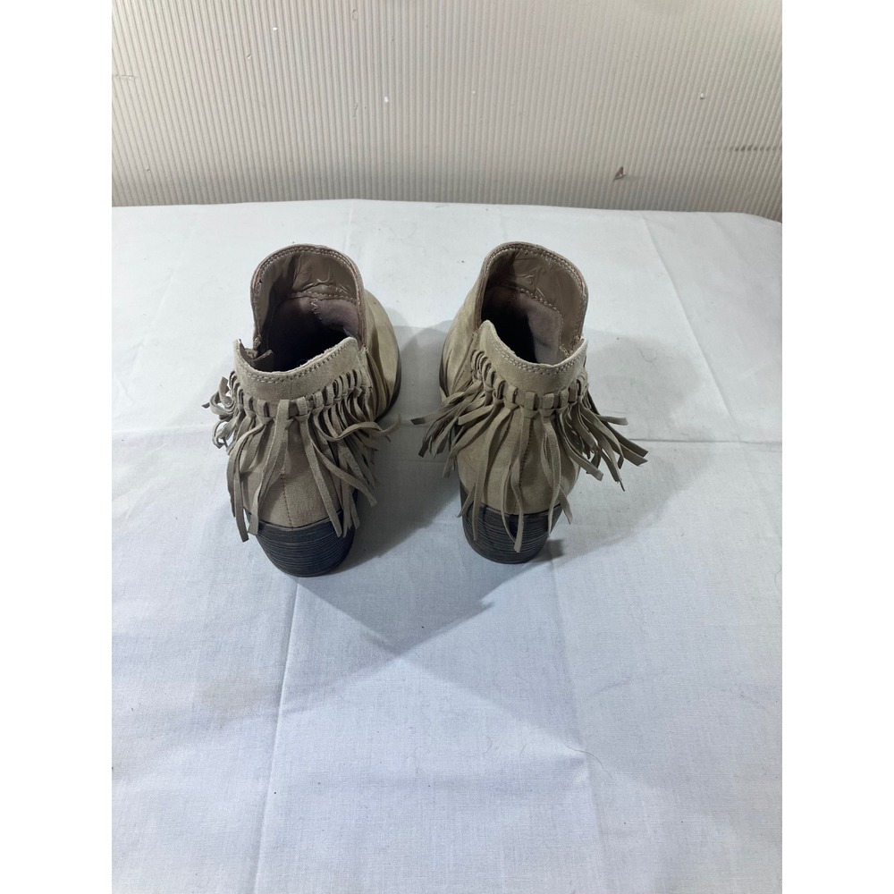 American Eagle Suede Fringe Ankle Boots Taupe Women's Size 7.5 - Picture 3 of 8